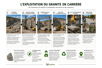 Carrière de granite en exploitation
